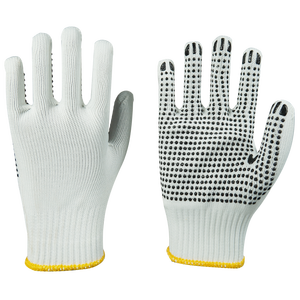 Guantes de Trabajo de PVC con Puntos, Calibre <span class=keywords><strong>7G</strong></span>, Rojo, Azul, Amarillo, Guantes de Seguridad de Algodón con Puntos de PVC Negros en la Palma, Venta al Por Mayor - Product Image 5