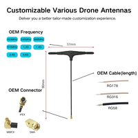 Antenne FPV UAV en forme de T 2,4 GHz pour ELRS EP1 RX TBS Crossfire Nano RC Drone longue portée 50 Ohm ABS OEM ODM