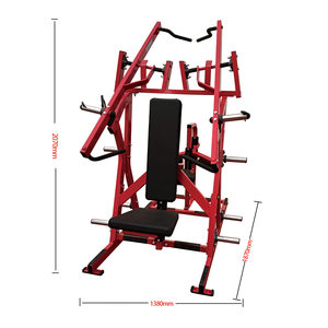Máquina de Gimnasio Comercial Nueva de Acero para Ejercicios de Fuerza: Press de Pecho Sentado y Lat Pulldown con Selección de Carga por Pin - Product Image 4