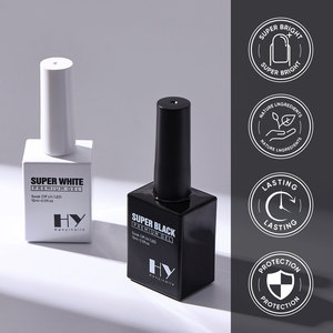 Vernis à ongles en gel Hanyi Premium HEMA TPO Free de haute qualité, marque privée, résine naturelle, sans essuyage, super blanc, super noir - Product Image 6