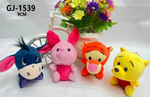 Juguete de peluche de conejo rosa de 9 cm, decoración colgante para habitación de niños, guardería, tema animal, diseño compacto - Product Image 3