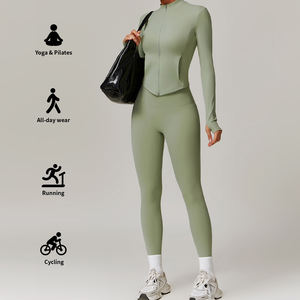 ملابس نسائية للصالة الرياضية ملابس رياضية للياقة البدنية من قطعتين بدلة رياضية <span class=keywords><strong>Activewear</strong></span> مجموعة رياضية نسائية - Product Image 3