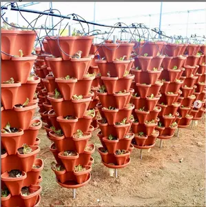 Vertical growing tower garden pots planters for hydroponic greenhouse