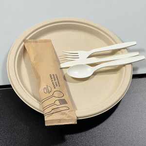 Biodegradable Cornstarch <b>Disposable</b> Knife Fork Spoon Eco Friendly <b>Tableware</b> for Takeaway Party and Restaurant Use - Product Image 5
