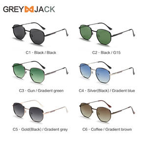 Gafas de Sol Polarizadas Greyjack, Marco de Metal Negro, UV400, Bisagras de Resorte, Unisex, Lentes TAC Duraderas - Product Image 2