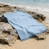 Oversized Custom Beach Towel with Embossed Jacquard & Tassel, OEKO-TEX Certified for Hotels & Resorts