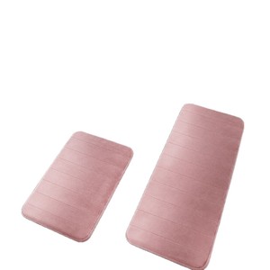 Juego de Alfombrillas de Baño Vast Ocean de 3 Piezas, Gris Coral, Terciopelo, Antideslizantes, Absorbentes, Diseño Moderno y Simple - Product Image 5