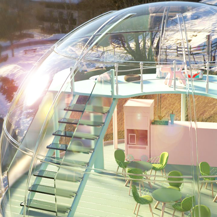 Прозрачная защитная пленка из поликарбоната, Купольная палатка, Крошечная геодезическая, Глэмпинг, Прозрачная, Зимняя