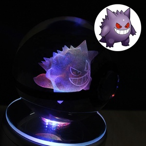 Cadeaux enfants <span class=keywords><strong>pas</strong></span> chers K9 Crystal <span class=keywords><strong>Pokeball</strong></span> 3D Lighting Up Crystal Poke ball - Product Image 2