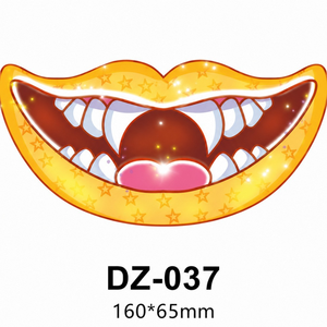 สติ๊กเกอร์<span class=keywords><strong>สัก</strong></span>ปากฮาโลวีน 160x65 มม. ริมฝีปากแวมไพร์ 45 แบบ - Product Image 5