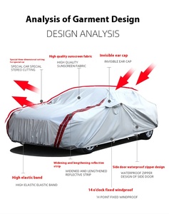 <span class=keywords><strong>Accessoires</strong></span> de voiture OEM 210D 190T modèle universel étanche et protection UV peut être personnalisé LOGO bâche de voiture - Product Image 2