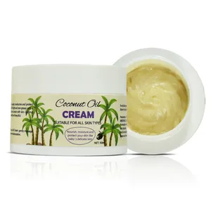 Nature Extra Virgin Coconut Oil Feuchtigkeit creme für Gesicht Körper Hände Anti Aging Großhandel Feuchtigkeit creme