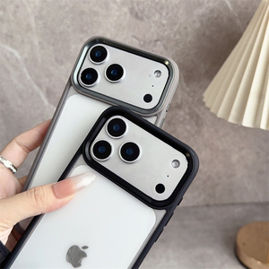 เคสโทรศัพท์แบบใสขอบเคลือบสีด้าน TPU พร้อมร่องกันกระแทก ดีไซน์หรูหรา สำหรับ iPhone 18 17 Pro Max - Product Image 3