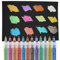 Marqueurs à base d'eau de taille de pointe de 5mm ensemble de stylos de peinture acrylique bricolage marqueurs de peinture acrylique imperméables