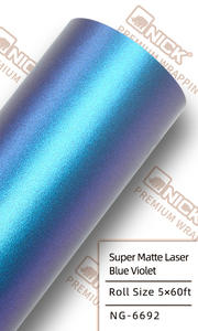 Film vinyle adhésif super mat chromé métallisé pour voiture, sans bulles d'air, prix d'usine NICK, 1,52 x 18 m - Product Image 6