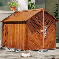 Maison pour chien et chat moderne en bois massif pour l'extérieur, avec design fermé, caractéristiques imperméables et circulations d'air optimales pour toutes les saisons