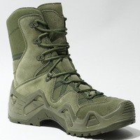 WANZHUO Chaussures de randonnée imperméables antidérapantes pour hommes, en tissu Oxford à lacets, semelles en caoutchouc, bottes tactiques de désert montantes/mi-hautes/basses