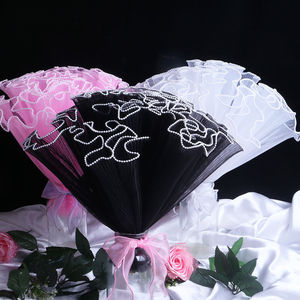 Rete per Confezionamento <span class=keywords><strong>Bouquet</strong></span> con Volant, Impermeabile, per <span class=keywords><strong>Bouquet</strong></span> Fai-da-Te con Tulle Perlato - Product Image 2