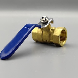 Valvola a Sfera in Ottone Forgiato da 3/4 di Pollice con Maniglia Lunga Blu, Filettatura Femmina Manuale per Acqua, Personalizzazione OEM Supportata - Product Image 2