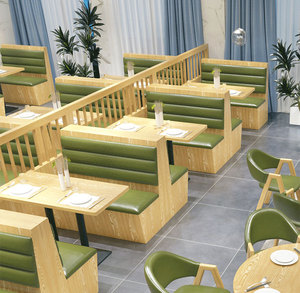 Fabrication de mobilier de restaurant, banquettes de café, restauration rapide, sièges en demi-cercle, canapé de restaurant, banquettes rondes de restaurant - Product Image 3
