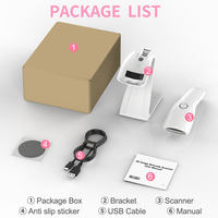 Escáner de Códigos de Barras USB con Cable Ayan 2D, Escáner Portátil de Códigos QR con Sensor CMOS y Soporte, en Stock