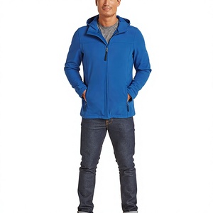 Mens Casual Waterproof Windproof Softshell <b>Jacket</b> Hooded Full Zip Outdoor Breathable <b>Fleece</b> <b>Lined</b> Winter Coat Front Logo - Product Image 4