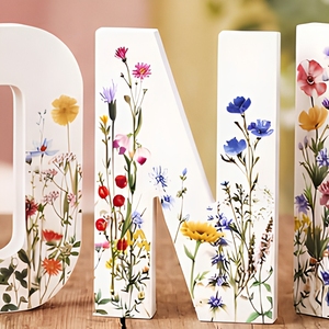 Letrero de Madera con Flores Silvestres para Primer <span class=keywords><strong>Cumpleaños</strong></span>, Accesorio para <span class=keywords><strong>Fotos</strong></span> de Baby Shower, Decoración para Primer <span class=keywords><strong>Cumpleaños</strong></span>, Centro de Mesa para <span class=keywords><strong>Pastel</strong></span> - Product Image 4