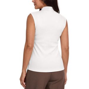 Zengjo Custom Womens Mock Neck Sleeveless <b>Top</b> Fitted Ribbed <b>Knit</b> High Neck <b>Tank</b> <b>Top</b> Viscose/Cotton Dressy Work Layering Shirt - Product Image 2