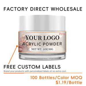 Oem Fabrikant Fabriek Natuurlijke Roze En Witte Heldere Glitter Nagel Rode Kleur 3 In 1 Acryl Poeder Voor Nagels - Product Image 2