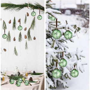Adornos Navideños de Cristal Mercurizado Vintage, Bolas Colgantes para Decoración de Árboles de Navidad - Product Image 3