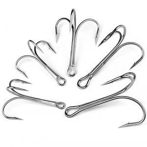 เบ็ดตกปลาขนาดใหญ่ 3 ทาง  ทำจากเหล็กกล้าคาร์บอนคมกริบ แข็งแรง 4 เท่า รุ่น 3551 สีเงิน  10 ชิ้น/ถุง สำหรับตกปลาทะเล - Product Image 6