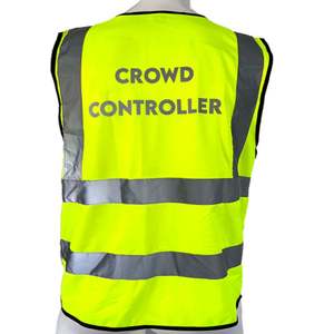 Chaleco de Trabajo Reflectante de Seguridad Amarillo-Verde de Alta Visibilidad, Personalizable con Logotipo, Transpirable, de Poliéster, Unisex, con Protección Contra Pinchazos - Product Image 3