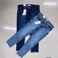 Jeans slim fit pour hommes de style coréen en gros, en stock, pantalons longs en denim extensible pour hommes