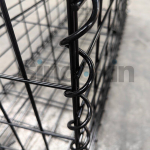 50x50mm 200X50mm Aperture <strong>Black</strong> Powder Coated Welded <strong>Gabion</strong> Box Stone Cage for Retaining Wall - Product Image 4