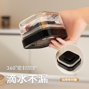 Airtight Press Type Storage Jar Food Grade Cylinder With Wooden Lid For <b>Flour</b> Snack Grain Household Use - Product Image 4