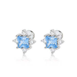 Star Shape Stud Earrings 925 Silver Claw Setting Zinc Alloy Fashion Jewelry Gift For Women And Men - Product Image 4