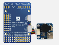 Contrôleur de vol Matek H743-WING V3 STM32H743VIT6 à double caméra INAV pour avions RC FPV avec prise en charge OSD intégrée et télécommande