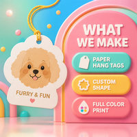 Étiquettes suspendues en papier personnalisables avec cordon pour les jouets pour animaux et les sacs de nourriture pour animaux, impression personnalisée, service OEM