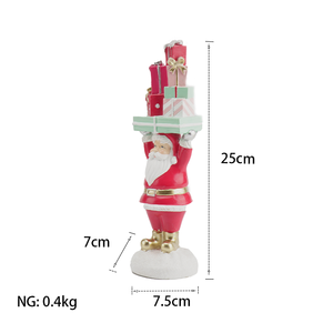 Cadeaux de Noël festifs, artisanat en résine 3D, 'Le Chef et l'Homme en pain d'épices', boîte-cadeau en forme de tête, cadeau promotionnel de Noël en dessin animé - Product Image 6