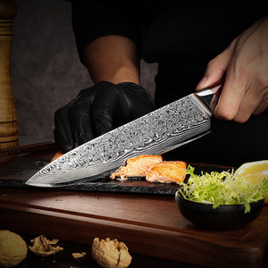 Couteau <span class=keywords><strong>de</strong></span> cuisine japonais damas AUS, 8 pouces, 67 couches, 10 lames, manche Pakka rouge, Chef <span class=keywords><strong>de</strong></span> <span class=keywords><strong>boucher</strong></span>, BBQ <span class=keywords><strong>Pro</strong></span>, Offre Spéciale - Product Image 2