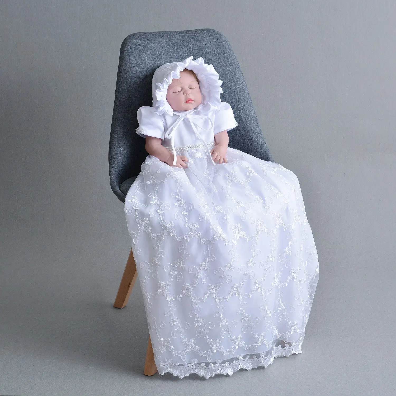 HYD111ชุดเด็กทารก Baptism Dresses สำหรับสาว1st วันเกิดงานแต่งงาน Christening ชุดยาว