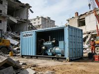 Groupe électrogène diesel conteneurisé de 40 pieds, insonorisé, silencieux, résistant aux intempéries, pour l'alimentation de secours industrielle, minière et de construction