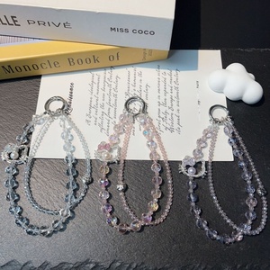 Nouvelle chaîne de téléphone pour filles, tendance, avec perles de cristal, diamants, chat KT, perles, mignonne, avec breloques, bracelet, porte-clés, accessoire - Product Image 6
