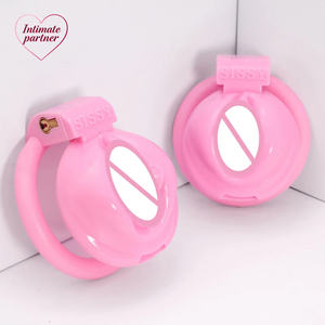 Set Gabbia di Castità Sissy <span class=keywords><strong>Pussy</strong></span> Leggera con Micro Labia e Anelli per Pene in 4 Misure, Giocattoli Sexy SM per Uomini Gay - Product Image 1
