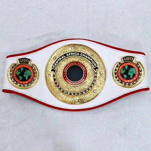 Ceinture de championnat personnalisée verte avec drapeaux du monde et emblèmes portraits, design en métal - Product Image 1