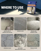 Composé autonivelant à base de ciment jusqu'à 30 mm pour sous-couche de sol en béton