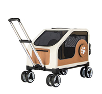 Poussette de luxe pour petits animaux, chien, chat, ou animal de compagnie de type Teddy, pour le voyage, pliable et portable, pour l'exportation