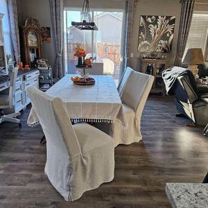 Rustic Handmade Pure Flax Tie Back Linen <strong>Chair</strong> <strong>Cover</strong> for Ceremony Party Restaurant Decor - Product Image 2