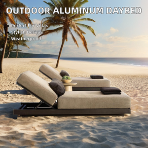 Divano letto esterno in alluminio <span class=keywords><strong>Design</strong></span> moderno per tutte le stagioni Hotel Patio Cabana spiaggia cortile piscina mobili per piscina - Product Image 5