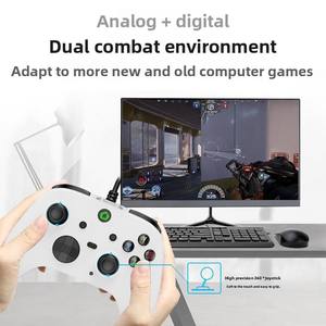 Controlador <span class=keywords><strong>con</strong></span> Cable para PC/P3/box/teléfono, Joystick para Juegos <span class=keywords><strong>con</strong></span> Doble Vibración, Sensor de Movimiento, Botones de Activación Turbo y Macro Programables - Product Image 3